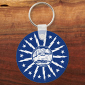 Porte-clés Drapeau de Buffalo, Porte - clé de New York (Recto)
