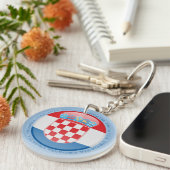 Porte-clés Drapeau de bulle de la Croatie (Devant droit)