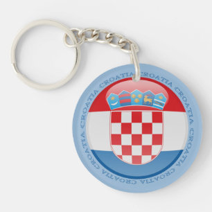 Porte-clés Drapeau de bulle de la Croatie