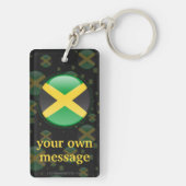 Porte-clés Drapeau de bulle de la Jamaïque (Dos)