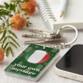 Porte-clés Drapeau de bulle de l'Italie (Devant droit)