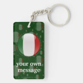 Porte-clés Drapeau de bulle de l'Italie (Dos)