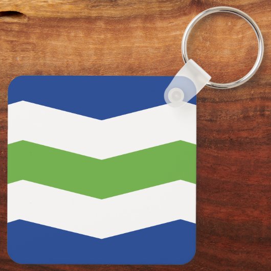 Porte-clés Drapeau de Burlington, Vermont (Verso)