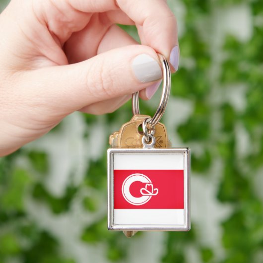 Porte-clés Drapeau de Calgary, CANADA (main)