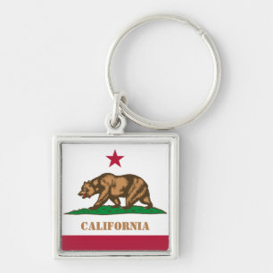 Porte-clés Drapeau de Californie & Voyage de vacances en Cali