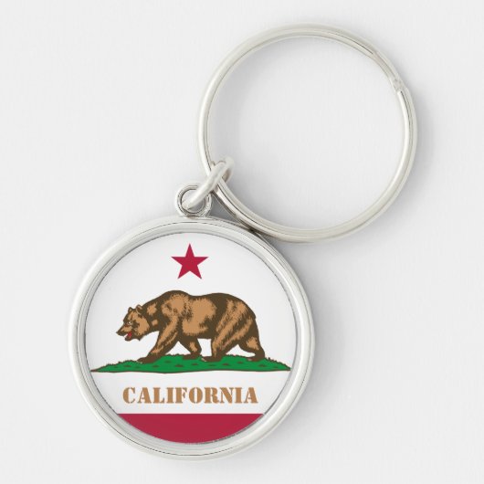 Porte-clés Drapeau de Californie & Voyage de vacances en Cali (Devant)
