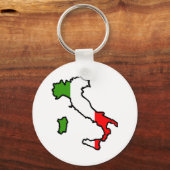 Porte-clés Drapeau de carte Italie (Recto)