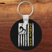 Porte-clés Drapeau de cheerleading jaune de papa danse (Recto)