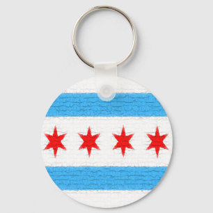 Porte-clés Drapeau de Chicago
