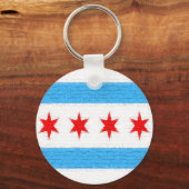 Porte-clés Drapeau de Chicago (Recto)
