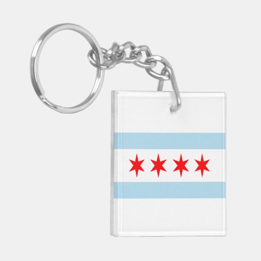Porte-clés Drapeau de Chicago (Devant gauche)