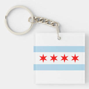 Porte-clés Drapeau de Chicago