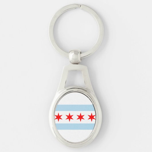 Porte-clés Drapeau de Chicago, Illinois Porte - clé (Devant)
