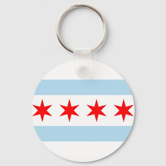 Porte-clés Drapeau de Chicago, Illinois Porte - clé (Recto)