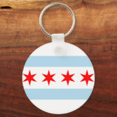 Porte-clés Drapeau de Chicago, Illinois Porte - clé (Recto)