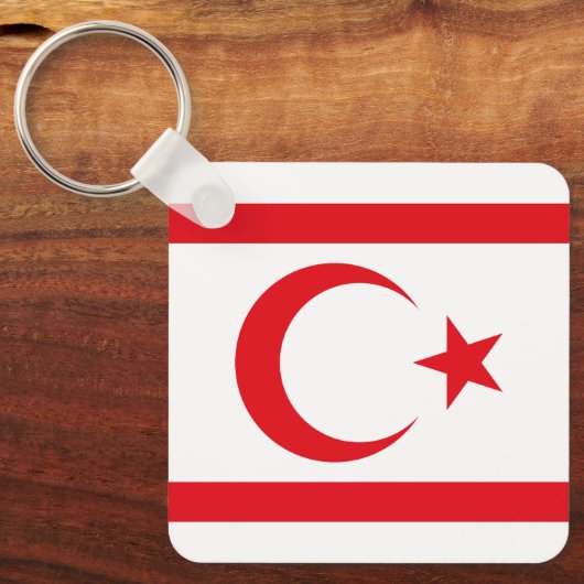 Porte-clés Drapeau de Chypre du Nord (Recto)