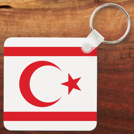 Porte-clés Drapeau de Chypre du Nord (Verso)