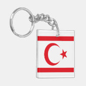 Porte-clés Drapeau de Chypre du Nord (Devant gauche)