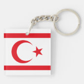 Porte-clés Drapeau de Chypre du Nord (Dos)