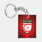 Porte-clés Drapeau de Chypre du Nord (Devant gauche)