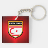 Porte-clés Drapeau de Chypre du Nord (Dos)