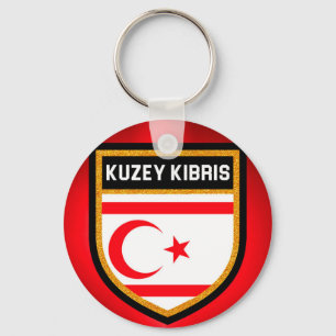 Porte-clés Drapeau de Chypre du Nord