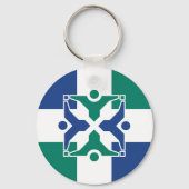 Porte-clés Drapeau de Columbia, Missouri (Verso)