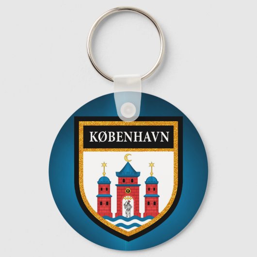 Porte-clés Drapeau de Copenhague (Recto)