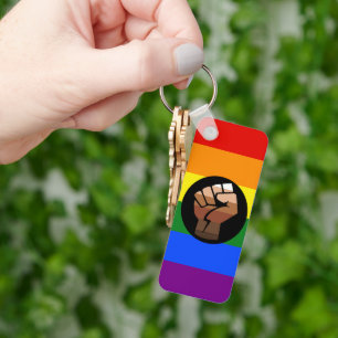 Porte-clés Drapeau de couleur des personnes queer de Slippery