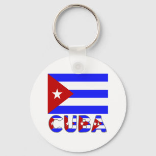 Porte-clés Drapeau de Cuba & Lumière du mot