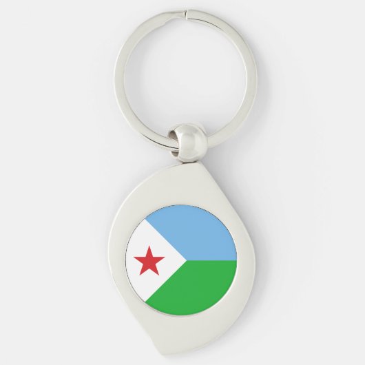 Porte-clés Drapeau de Djibouti (Devant)