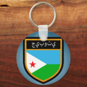 Porte-clés Drapeau de Djibouti (Recto)