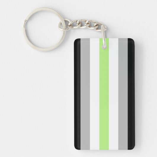 Porte-clés Drapeau de fierté agender (Devant)