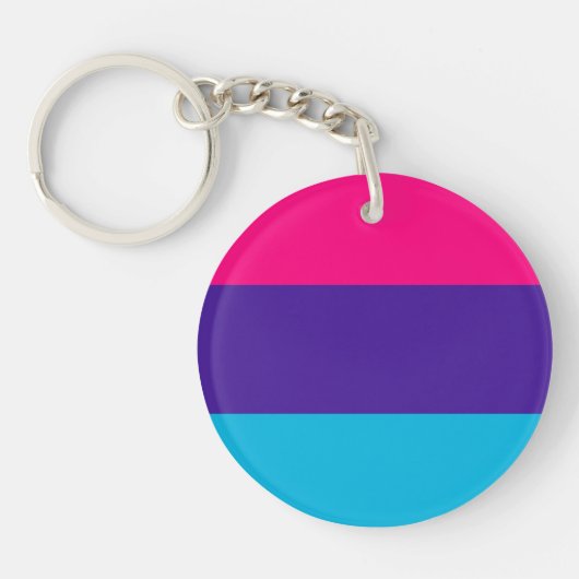 Porte-clés Drapeau de fierté androgyne (Devant)