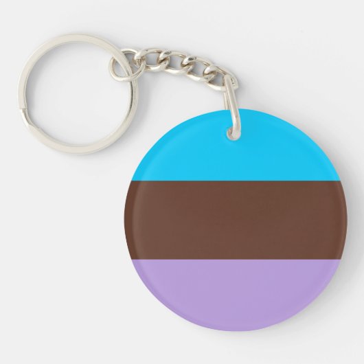 Porte-clés Drapeau de fierté androsexuelle (Devant)