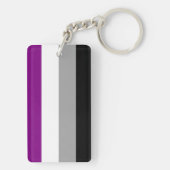 Porte-clés Drapeau de fierté asexué (Dos)