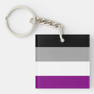 Porte-clés Drapeau de fierté asexué