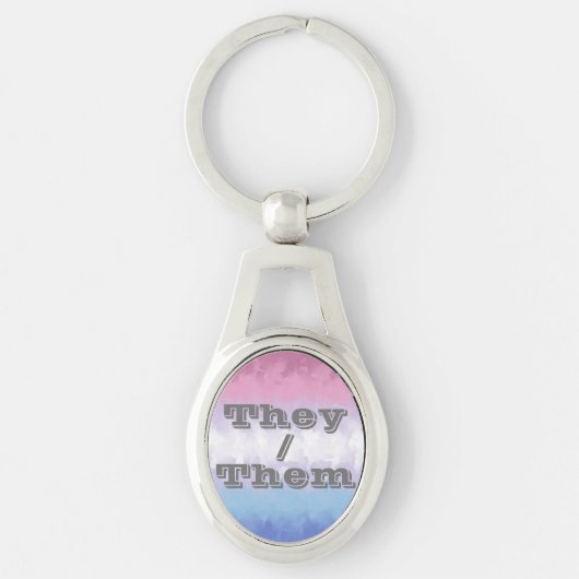 Porte-clés Drapeau de fierté bigender personnalisable Boho So (Devant)