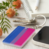 Porte-clés Drapeau de fierté bisexuel (Devant droit)