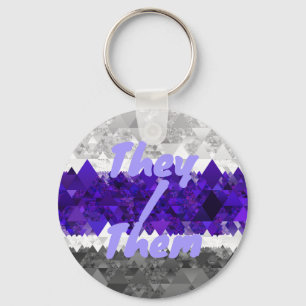 Porte-clés Drapeau de fierté Boho Géométrique Mod Rétro Greyg
