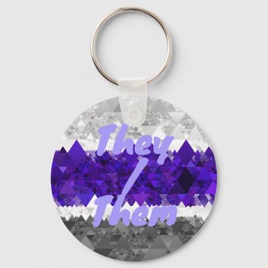 Porte-clés Drapeau de fierté Boho Géométrique Mod Rétro Greyg (Recto)