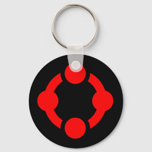 Porte-clés Drapeau de fierté de niche (noir)