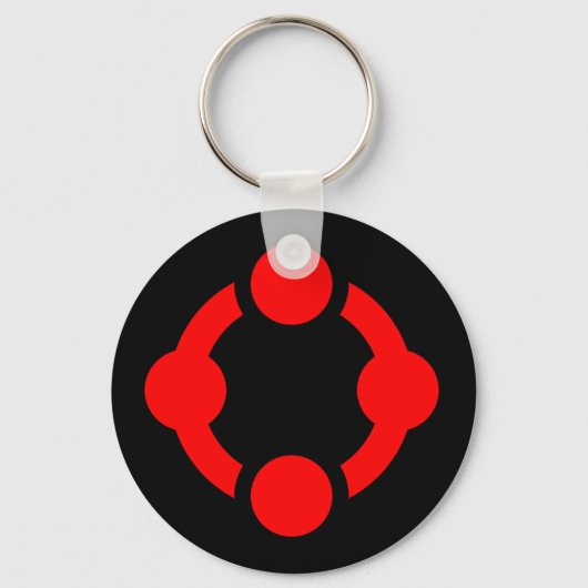 Porte-clés Drapeau de fierté de niche (noir) (Recto)