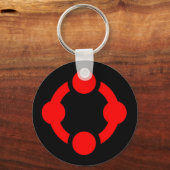 Porte-clés Drapeau de fierté de niche (noir) (Recto)