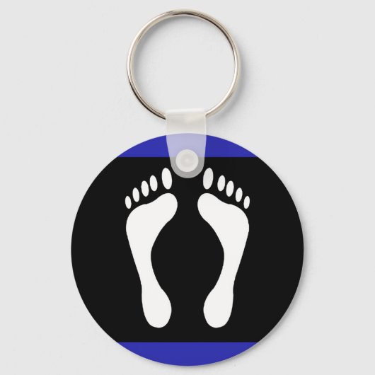 Porte-clés Drapeau de fierté de pied (empreinte de pied) (Recto)