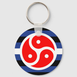Porte-clés Drapeau de fierté de pratique en cuir