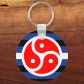 Porte-clés Drapeau de fierté de pratique en cuir (Recto)