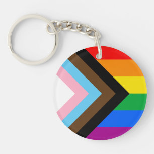 Porte-clés Drapeau de fierté de progrès LGBTQ+