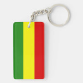 Porte-clés Drapeau de fierté de Rastafarian (Dos)
