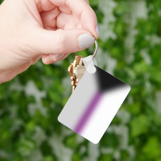 Porte-clés Drapeau de fierté demisexuel à dégradé – Demi drap (main)